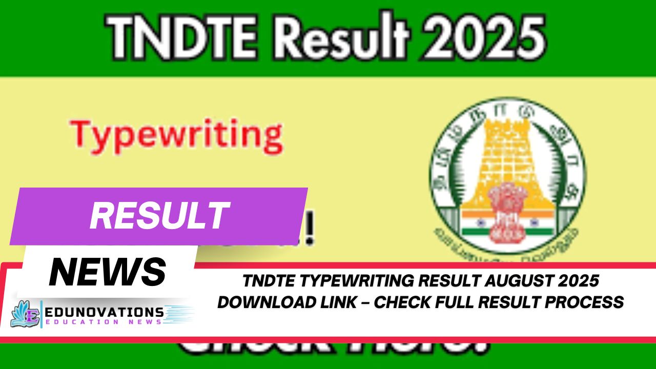 TNDTE typewriting result August 2025 download link