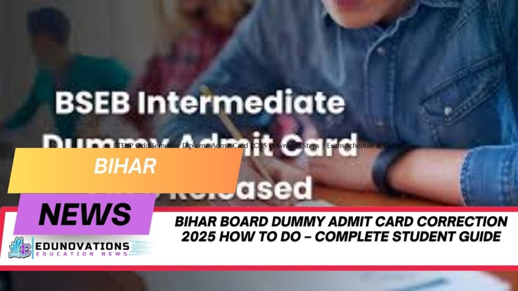 bihar board dummy admit card correction 2025 how to do