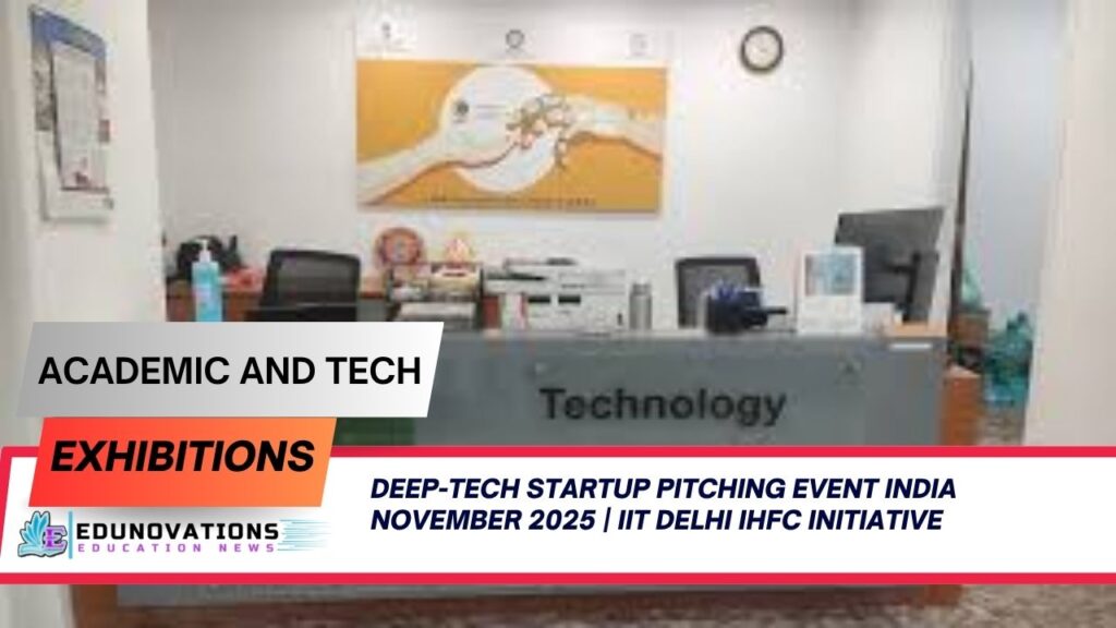 deep-tech startup pitching event India November 2025