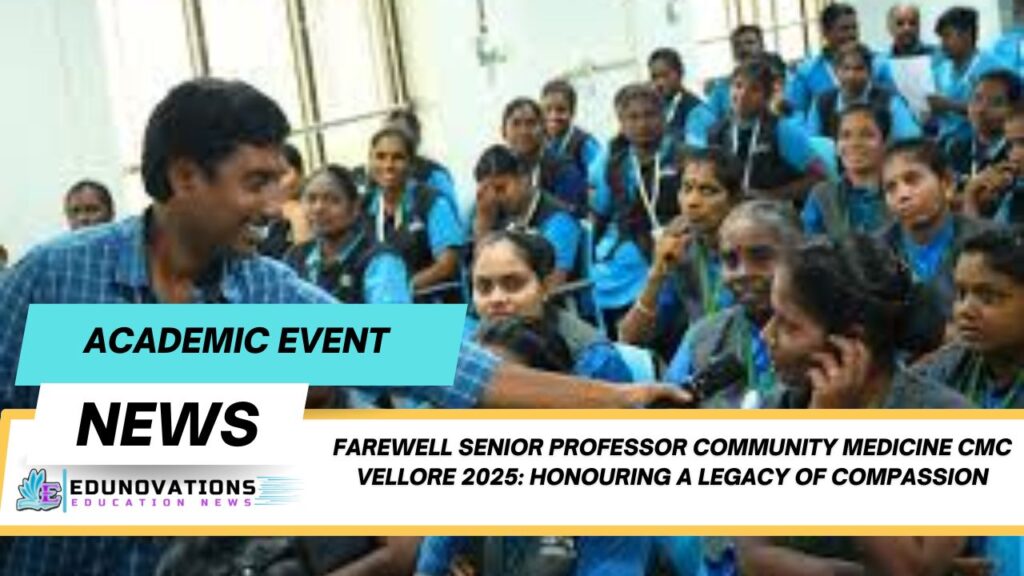 farewell senior professor community medicine CMC Vellore 2025