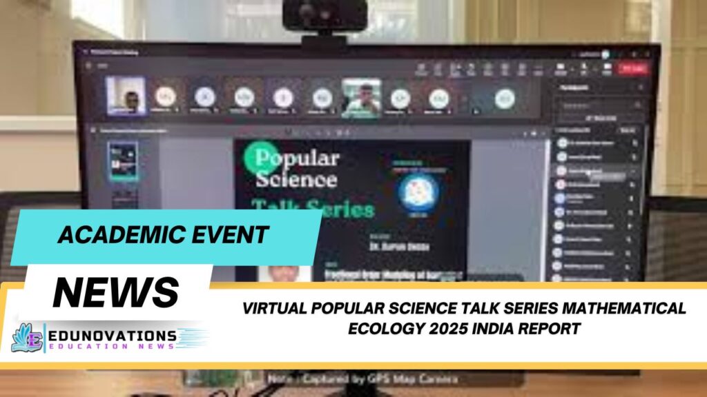 virtual popular science talk series mathematical ecology 2025 India