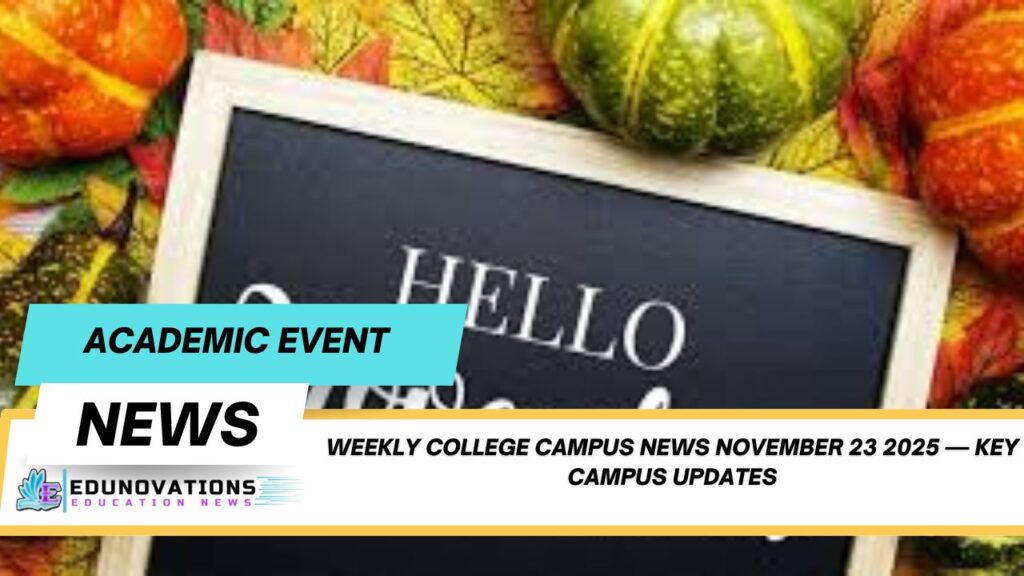 weekly college campus news November 23 2025