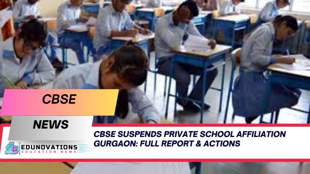 CBSE suspends private school affiliation Gurgaon