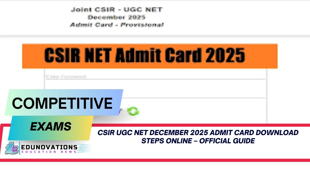 CSIR UGC NET December 2025 admit card download steps online