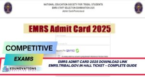 EMRS Admit Card 2025 download link emrs.tribal.gov.in hall ticket