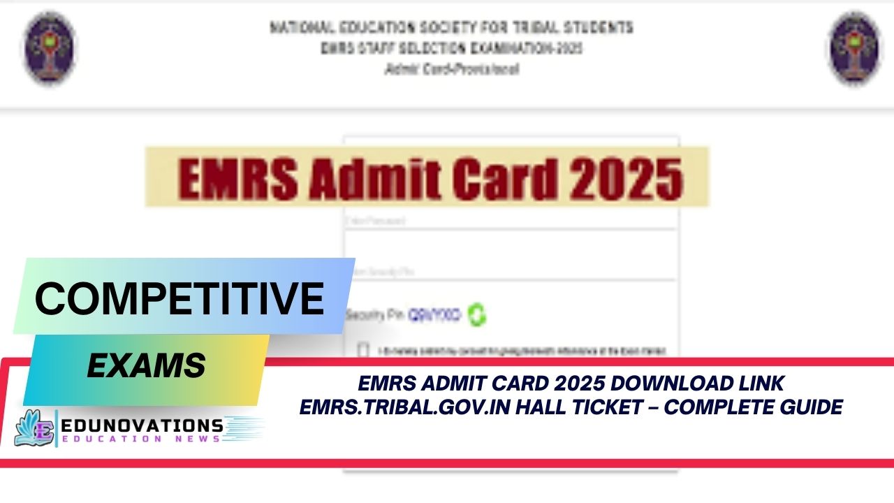 EMRS Admit Card 2025 download link emrs.tribal.gov.in hall ticket