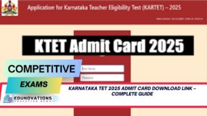 Karnataka TET 2025 admit card download link