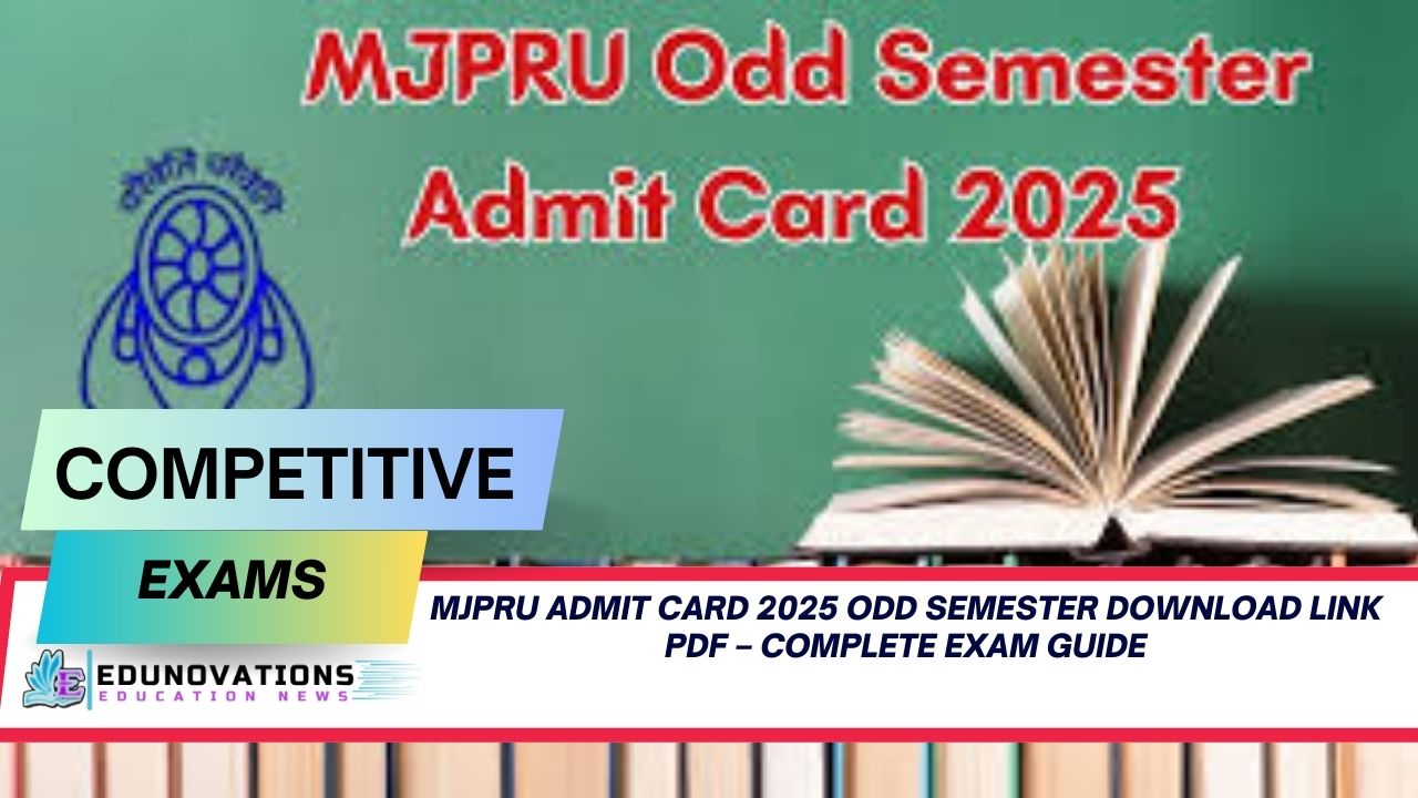 MJPRU admit card 2025 odd semester download link pdf
