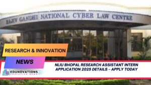NLIU Bhopal research assistant intern application 2025 details