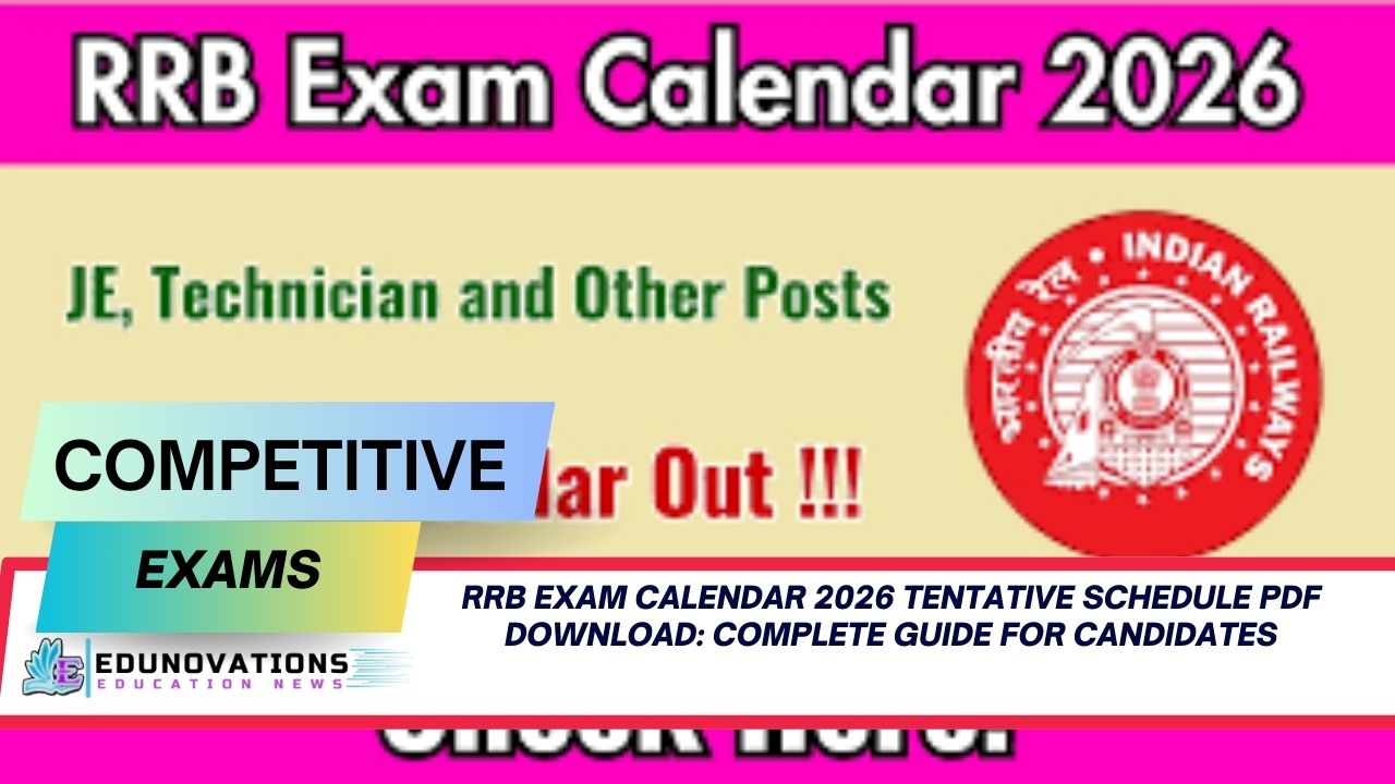 RRB Exam Calendar 2026 tentative schedule PDF download