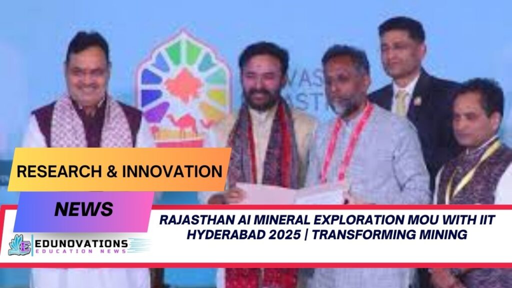 Rajasthan AI mineral exploration MoU with IIT Hyderabad 2025