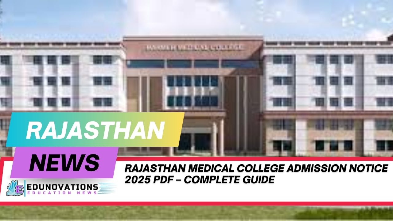 Rajasthan medical college admission notice 2025 PDF