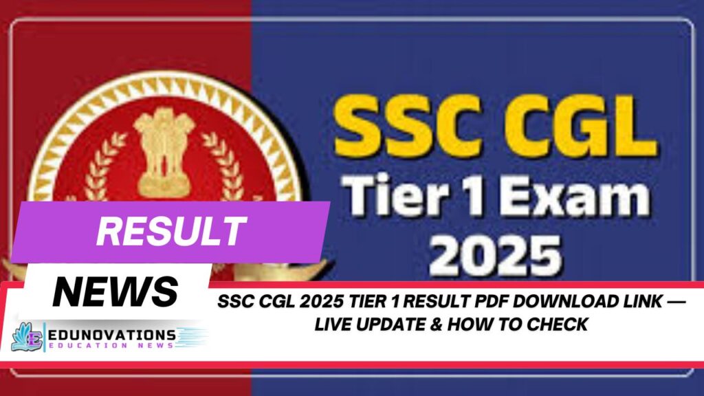 SSC CGL 2025 Tier 1 result pdf download link