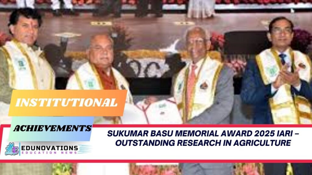 Sukumar Basu Memorial Award 2025 IARI