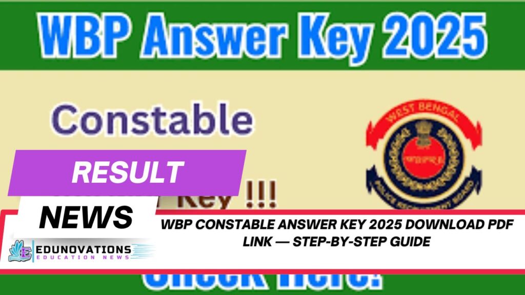 WBP Constable Answer Key 2025 download