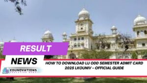 how to download LU odd semester admit card 2025 lkouniv