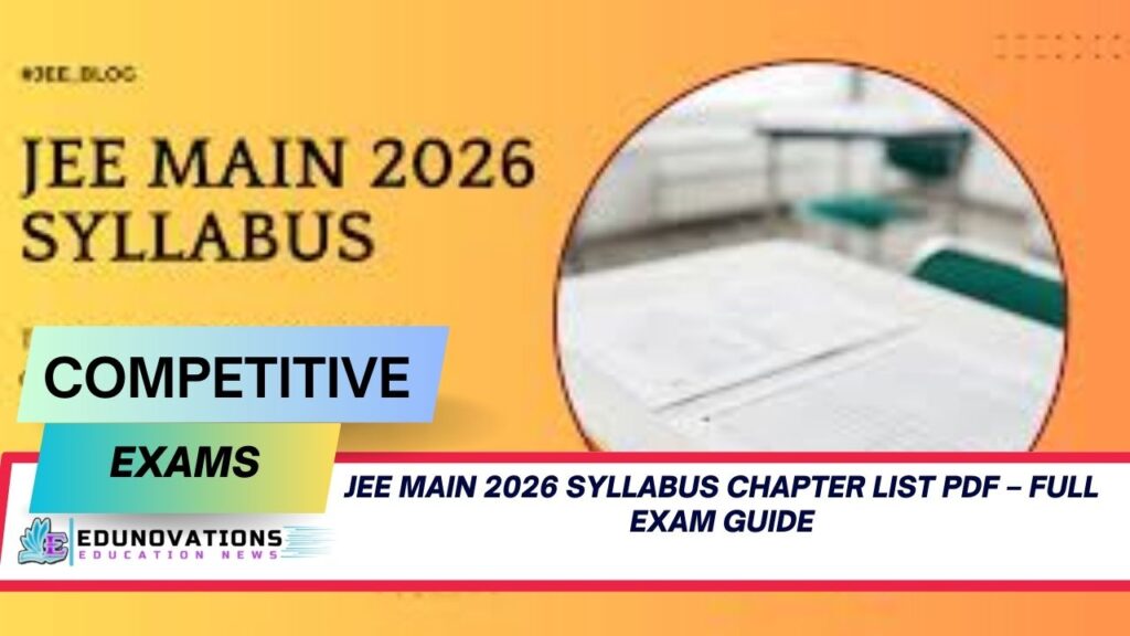 jee main 2026 syllabus chapter list pdf