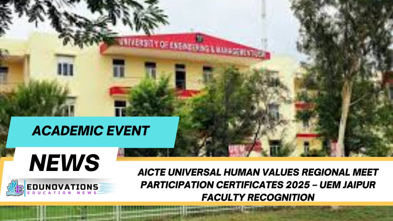 AICTE Universal Human Values regional meet participation certificates 2025