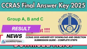 CCRAS 2025 answer key download and objection submission guide