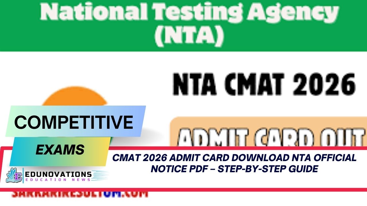 CMAT 2026 admit card download NTA official notice PDF