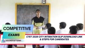 CTET 2026 City Intimation Slip