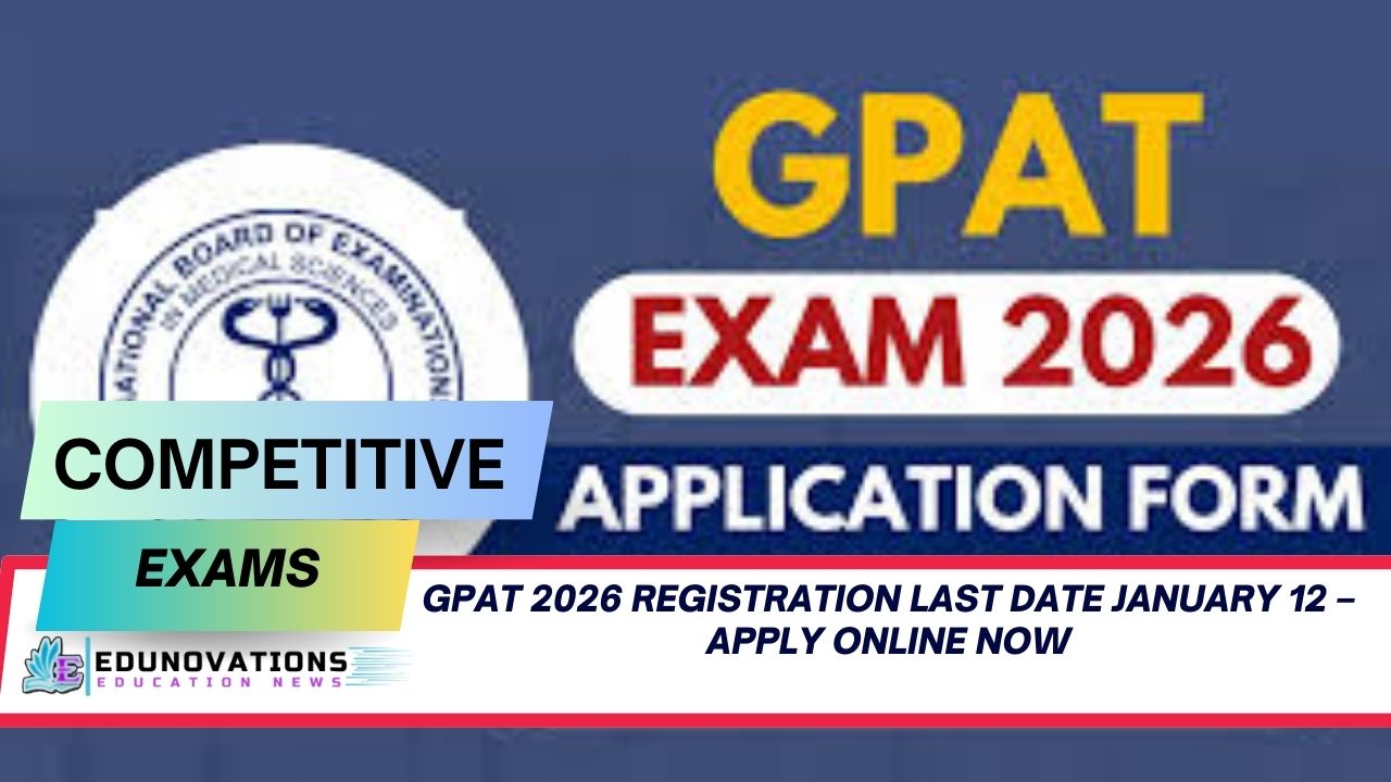 GPAT 2026 registration last date January 12