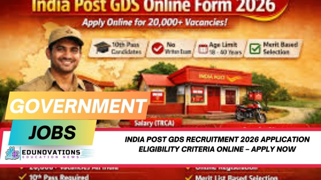 India Post GDS Recruitment 2026 application eligibility criteria online