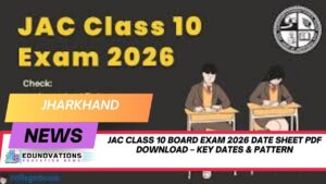 JAC Class 10 Board Exam 2026 Date Sheet PDF Download