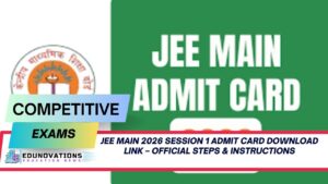 JEE Main 2026 Session 1 Admit Card