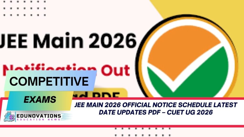 JEE Main 2026 official notice schedule latest date updates PDF