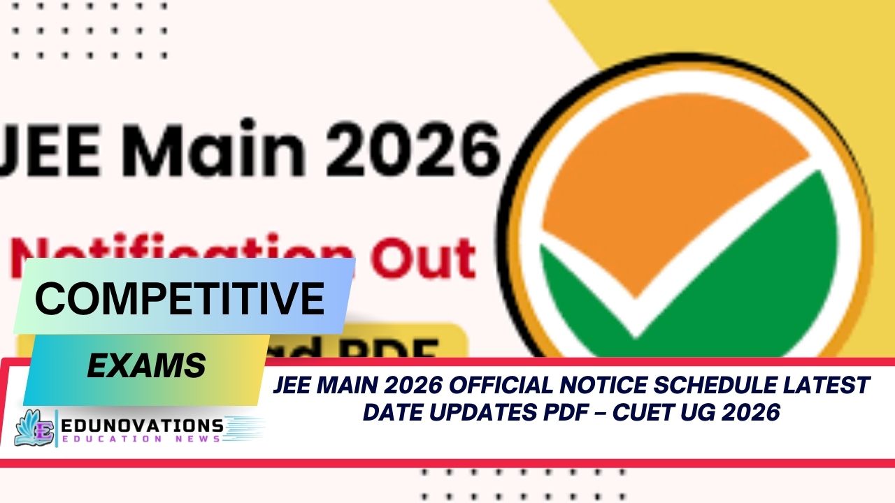 JEE Main 2026 official notice schedule latest date updates PDF