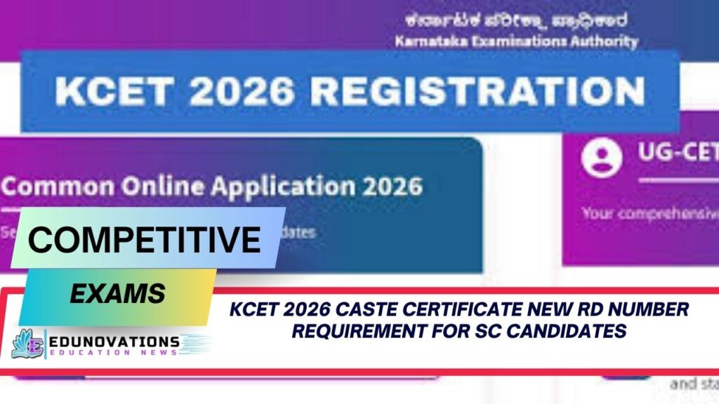 KCET 2026 caste certificate new RD number requirement for SC candidates