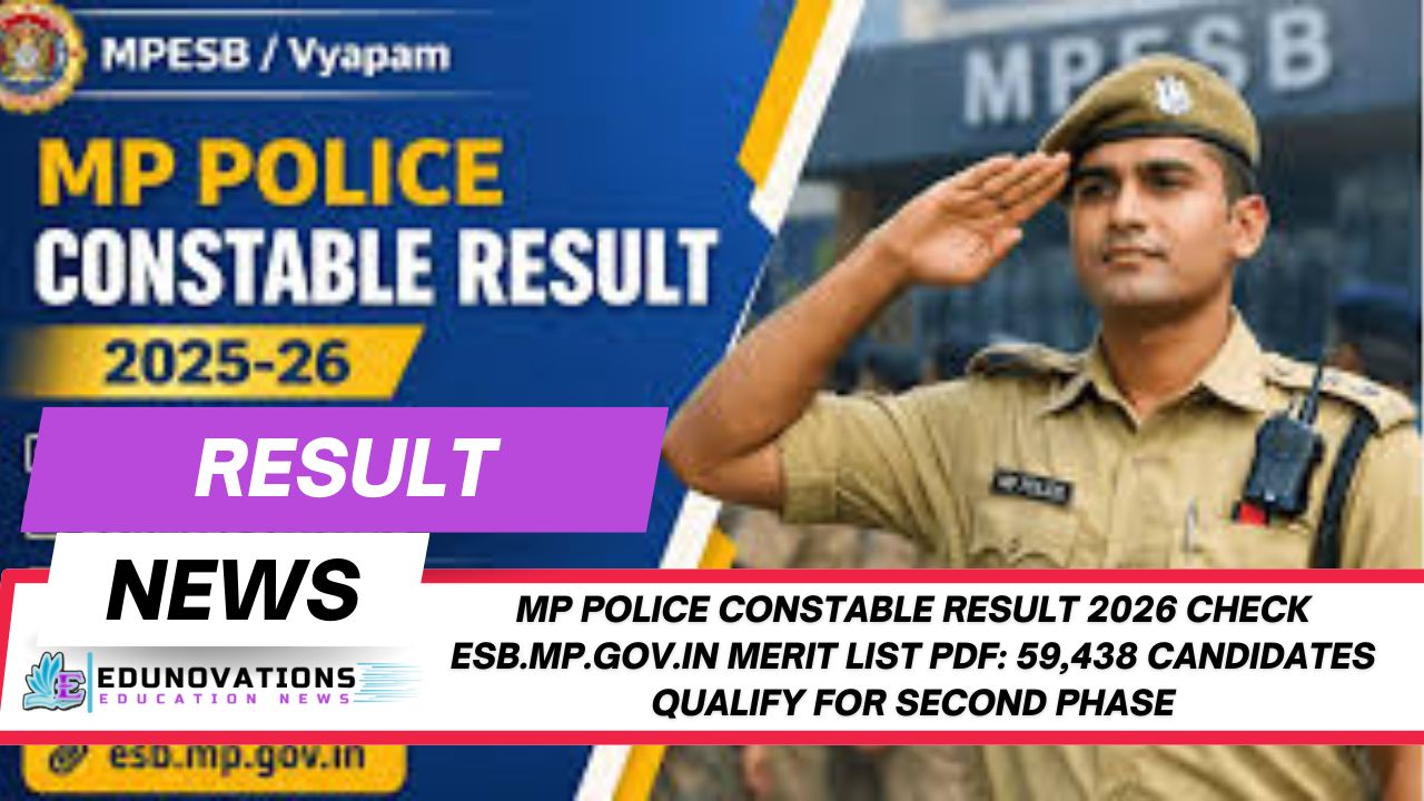 MP Police Constable Result 2026 check esb.mp.gov.in merit list PDF