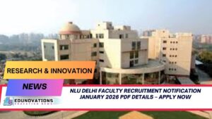 NLU Delhi faculty recruitment notification January 2026 PDF details
