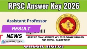 RPSC PO Final Answer Key 2026 download link PDF steps