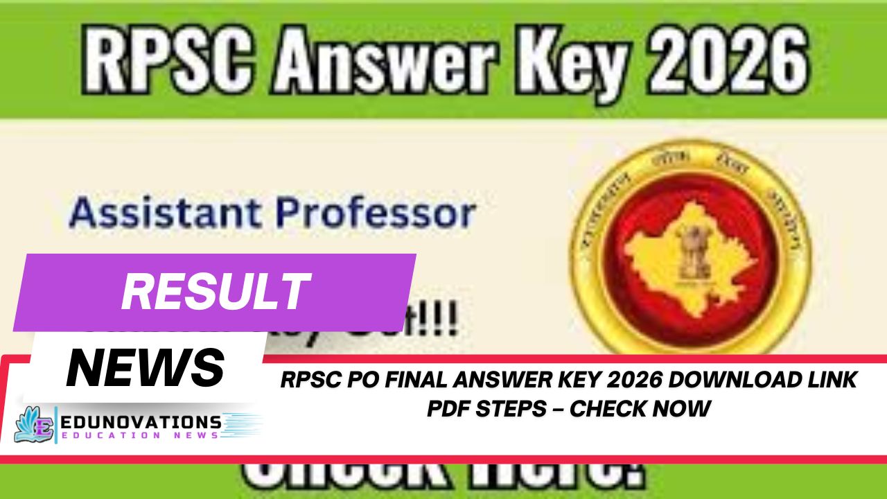 RPSC PO Final Answer Key 2026 download link PDF steps