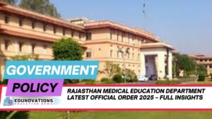 Rajasthan Medical Education Department latest official order 2025