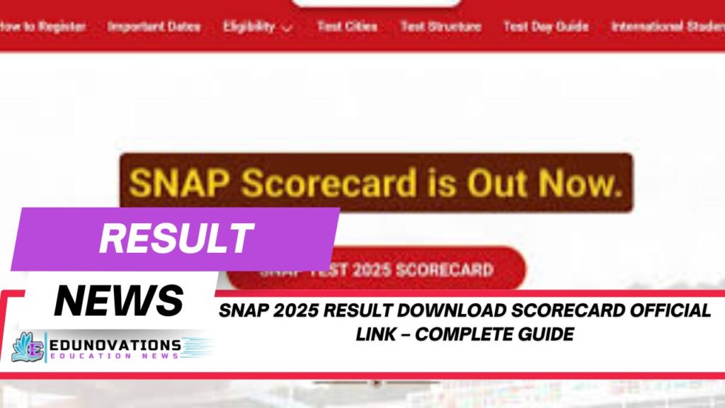 SNAP 2025 result download scorecard official link