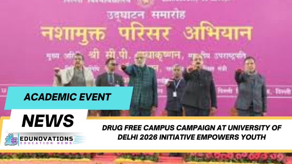 drug free campus campaign at University of Delhi 2026 initiative