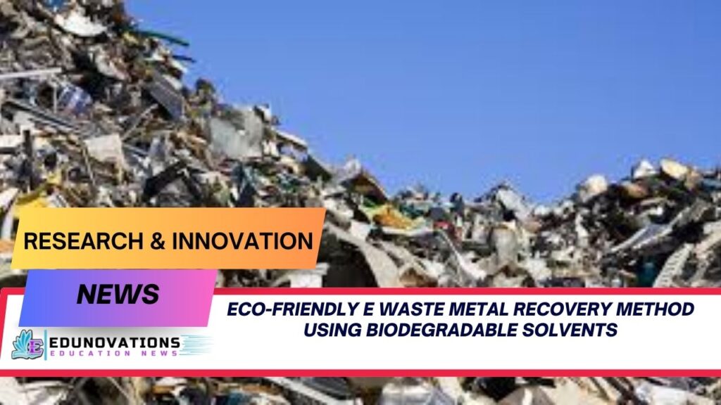 eco-friendly e waste metal recovery method using biodegradable solvents