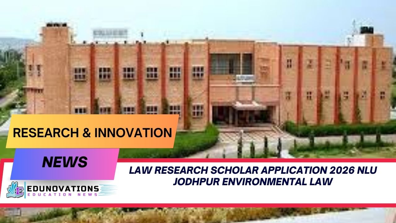 law research scholar application 2026 NLU Jodhpur environmental law