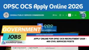 Apply Online for OPSC OCS Recruitment