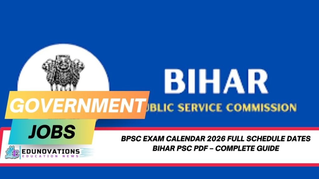 BPSC Exam Calendar 2026 full schedule dates Bihar PSC PDF