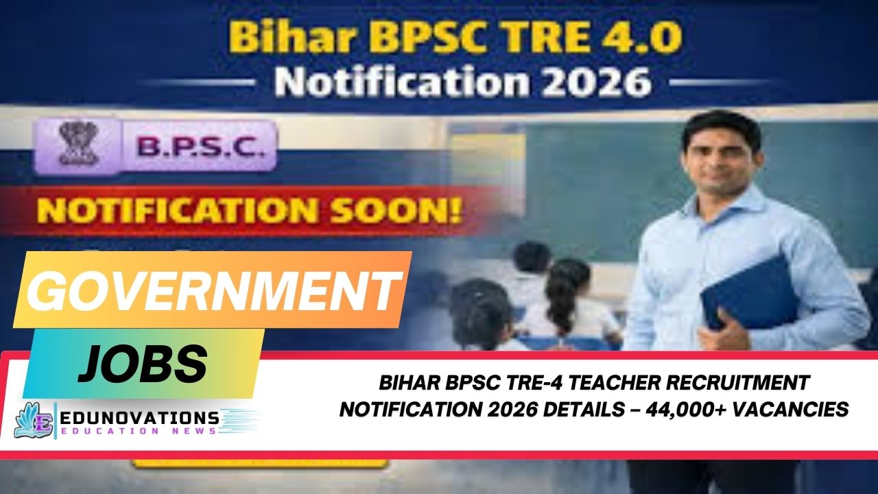 Bihar BPSC TRE-4 teacher recruitment notification 2026 details