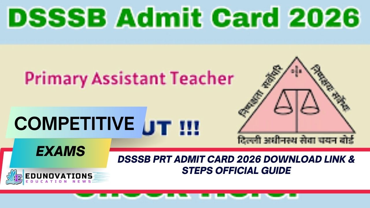 DSSSB PRT Admit Card 2026 download link & steps official guide