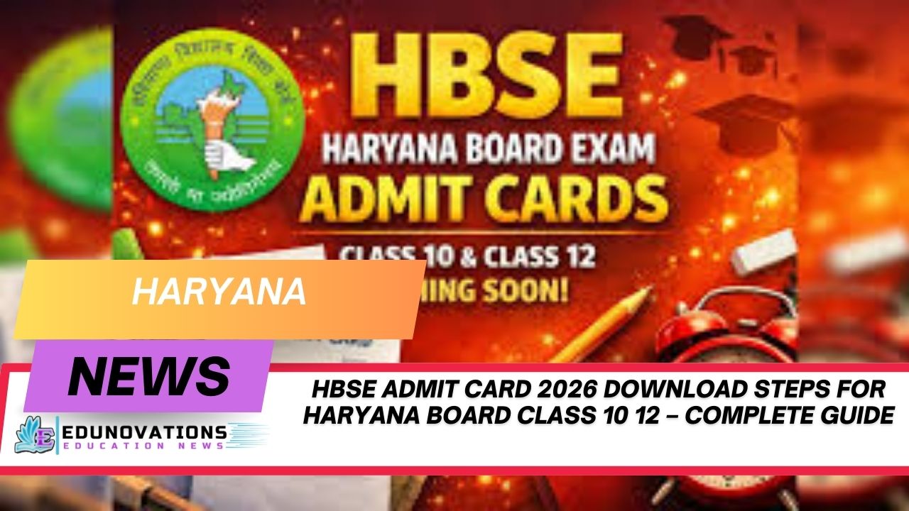 HBSE Admit Card 2026 download steps for Haryana Board Class 10 12