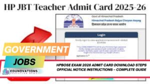HPBOSE exam 2026 admit card download steps official notice instructions