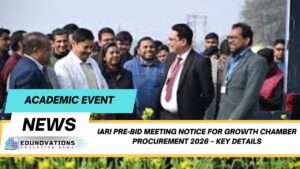 IARI pre-bid meeting notice for growth chamber procurement 2026