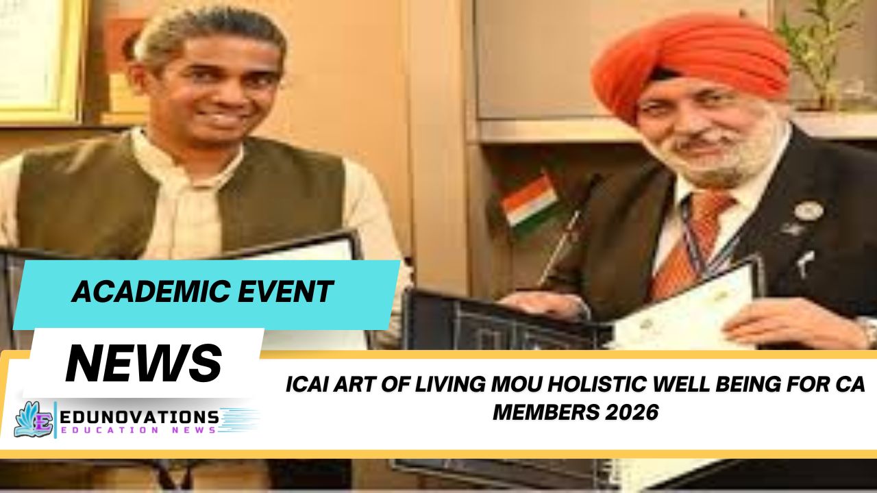ICAI Art of Living MoU holistic well being for CA members 2026