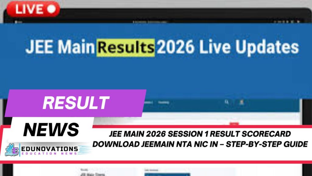 JEE Main 2026 Session 1 result scorecard download jeemain nta nic in